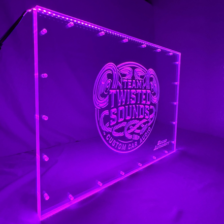 Sound Authority Plexiglass - 20" x 15" 3D Engraved Acrylic Window For Subwoofer Box