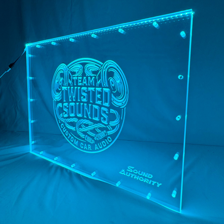 Sound Authority Plexiglass - 20" x 15" 3D Engraved Acrylic Window For Subwoofer Box
