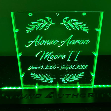 Sound Authority Plexiglass - 10" x 10" 3D Engraved Acrylic Window For Subwoofer Box - Sound Authority