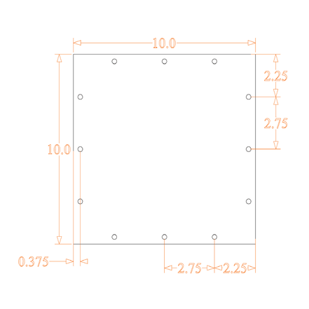 Sound Authority Plexiglass - 10" x 10" 3D Engraved Acrylic Window For Subwoofer Box - Sound Authority