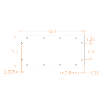 Sound Authority Plexiglass - 10" x 5" Blank Acrylic Window For Subwoofer Box - Sound Authority