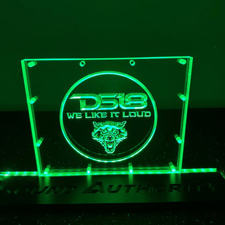 Sound Authority Plexiglass - 10" x 8" 3D Engraved Acrylic Window For Subwoofer Box - Sound Authority