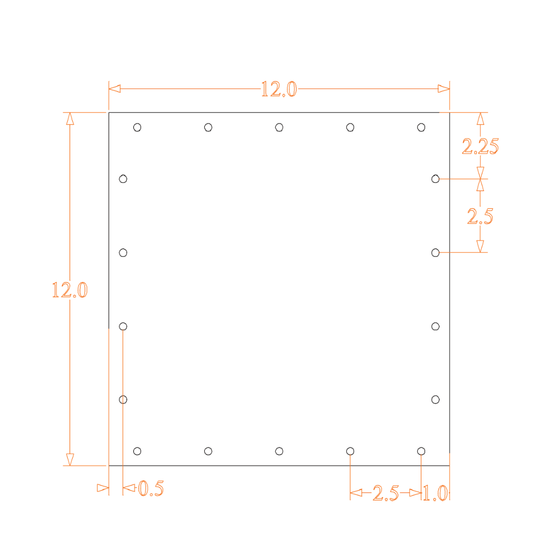 Sound Authority Plexiglass - 12" x 12" 3D Engraved Acrylic Window For Subwoofer Box - Sound Authority