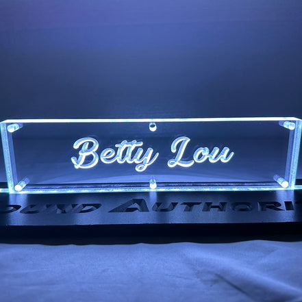 Sound Authority Plexiglass - 12" x 3" 3D Engraved Acrylic Window For Subwoofer Box - Sound Authority