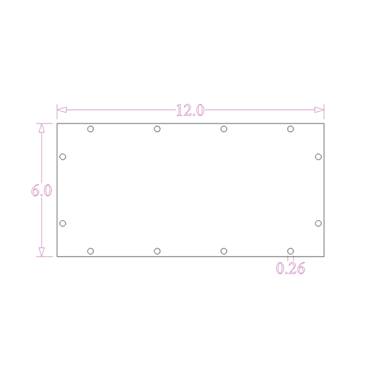 Sound Authority Plexiglass - 12" x 6" 3D Engraved Acrylic Window For Subwoofer Box - Sound Authority