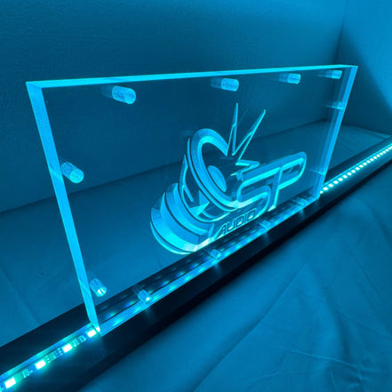 Sound Authority Plexiglass - 12" x 6" 3D Engraved Acrylic Window For Subwoofer Box - Sound Authority