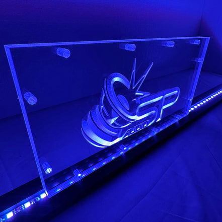Sound Authority Plexiglass - 12" x 6" 3D Engraved Acrylic Window For Subwoofer Box - Sound Authority
