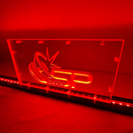 Sound Authority Plexiglass - 12" x 6" 3D Engraved Acrylic Window For Subwoofer Box - Sound Authority