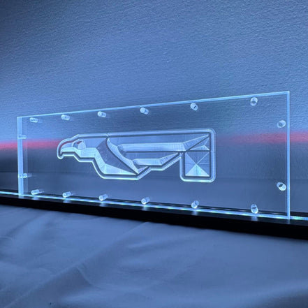 Sound Authority Plexiglass - 15" x 5" 3D Engraved Acrylic Window For Subwoofer Box - Sound Authority