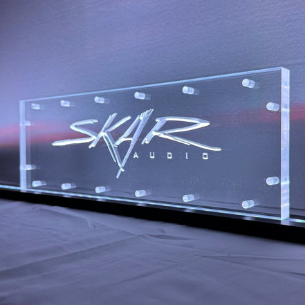 Sound Authority Plexiglass - 15" x 5" 3D Engraved Acrylic Window For Subwoofer Box - Sound Authority