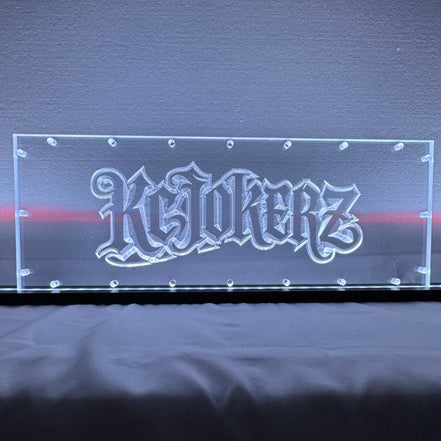 Sound Authority Plexiglass - 18" x 6" 3D Engraved Acrylic Window For Subwoofer Box - Sound Authority