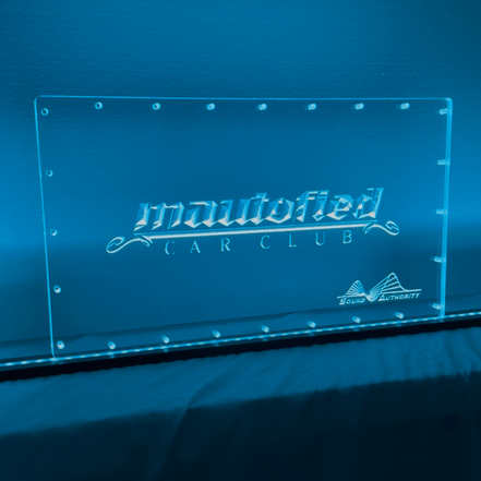 Sound Authority Plexiglass - 20" x 10" 3D Engraved Acrylic Window For Subwoofer Box - Sound Authority