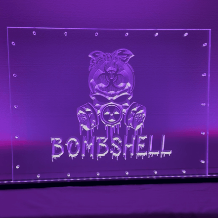 Sound Authority Plexiglass - 20" x 15" 3D Engraved Acrylic Window For Subwoofer Box - Sound Authority