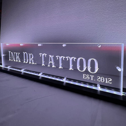 Sound Authority Plexiglass - 20" x 5" 3D Engraved Acrylic Window For Subwoofer Box - Sound Authority