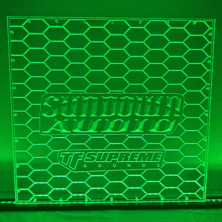 Sound Authority Plexiglass - 24" x 24" 3D Engraved Acrylic Window For Subwoofer Box - Sound Authority