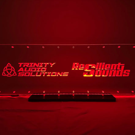 Sound Authority Plexiglass - 30" x 10" 3D Engraved Acrylic Window For Subwoofer Box - Sound Authority