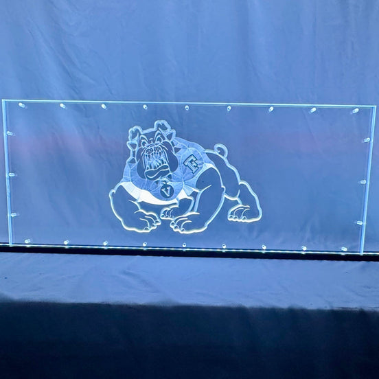 Sound Authority Plexiglass - 30" x 10" 3D Engraved Acrylic Window For Subwoofer Box - Sound Authority