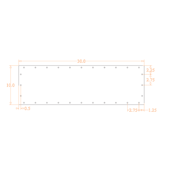 Sound Authority Plexiglass - 30" x 10" Blank Acrylic Window For Subwoofer Box - Sound Authority