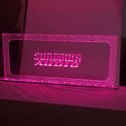 Sound Authority Plexiglass - 36" x 18" 3D Engraved Acrylic Window For Subwoofer Box - Sound Authority
