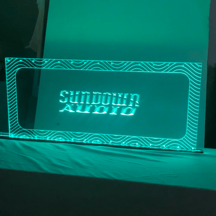 Sound Authority Plexiglass - 36" x 18" 3D Engraved Acrylic Window For Subwoofer Box - Sound Authority