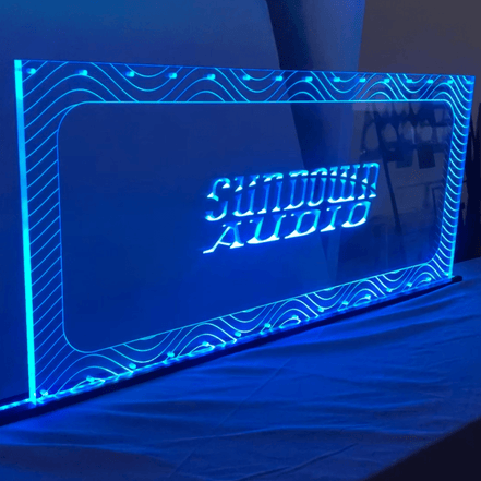Sound Authority Plexiglass - 36" x 18" 3D Engraved Acrylic Window For Subwoofer Box - Sound Authority
