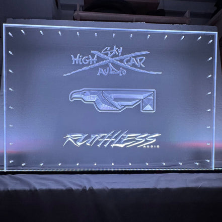 Sound Authority Plexiglass - 36" x 24" 3D Engraved Acrylic Window For Subwoofer Box - Sound Authority