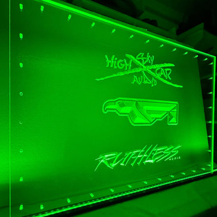 Sound Authority Plexiglass - 36" x 24" 3D Engraved Acrylic Window For Subwoofer Box - Sound Authority