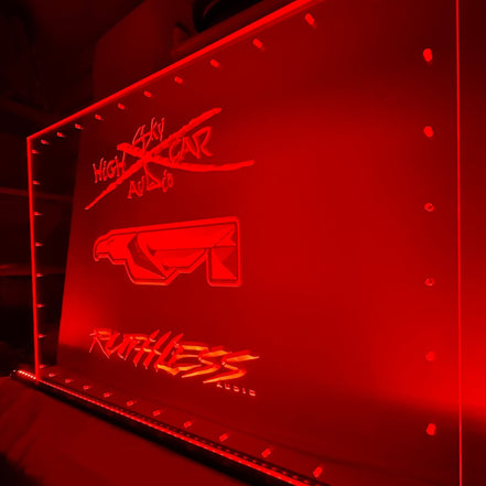 Sound Authority Plexiglass - 36" x 24" 3D Engraved Acrylic Window For Subwoofer Box - Sound Authority