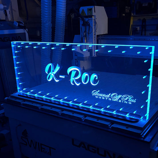 Sound Authority Plexiglass - 48" x 24" 3D Engraved Acrylic Window For Subwoofer Box - Sound Authority