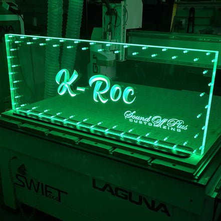 Sound Authority Plexiglass - 48" x 24" 3D Engraved Acrylic Window For Subwoofer Box - Sound Authority