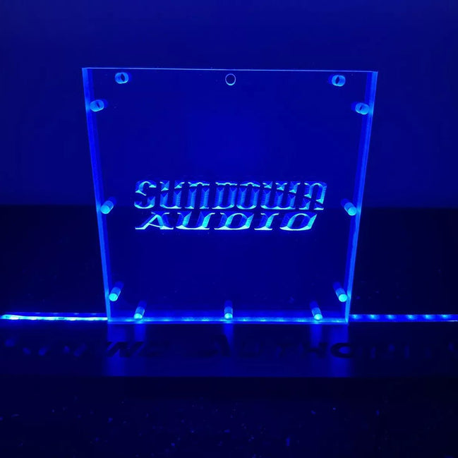 Sound Authority Plexiglass - 8" x 8" 3D Engraved Acrylic Window For Subwoofer Box - Sound Authority