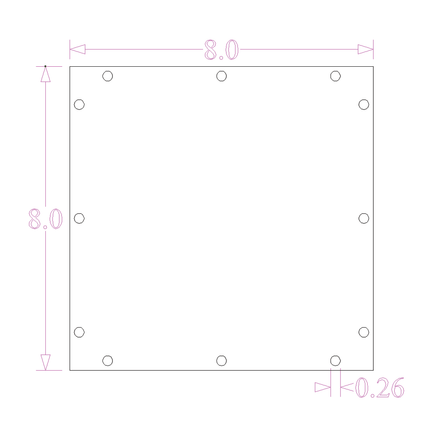 Sound Authority Plexiglass - 8" x 8" 3D Engraved Acrylic Window For Subwoofer Box - Sound Authority