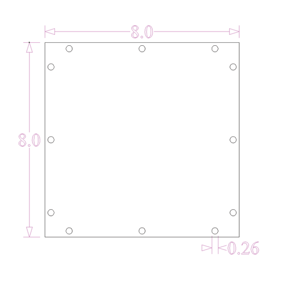 Sound Authority Plexiglass - 8" x 8" 3D Engraved Acrylic Window For Subwoofer Box - Sound Authority