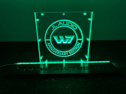 Sound Authority Plexiglass - 8" x 8" 3D Engraved Acrylic Window For Subwoofer Box - Sound Authority