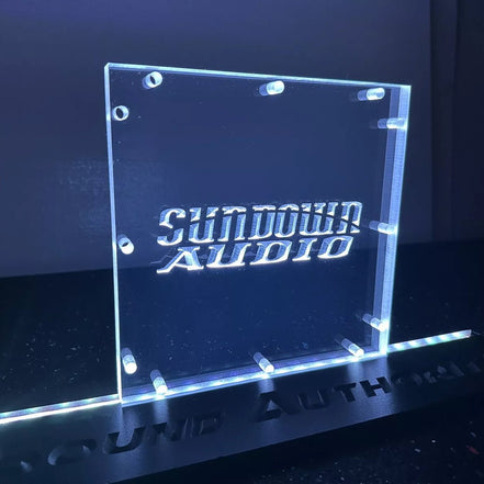Sound Authority Plexiglass - 8" x 8" 3D Engraved Acrylic Window For Subwoofer Box - Sound Authority